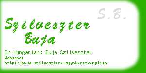 szilveszter buja business card